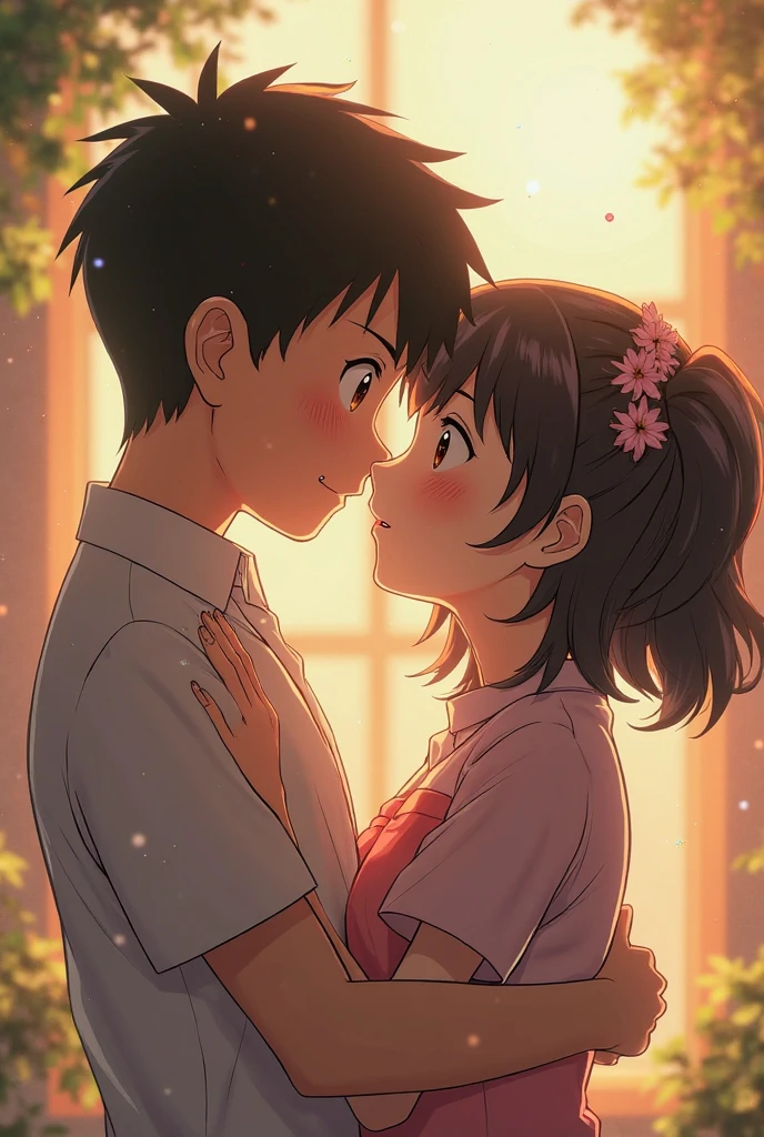 Nobita kissing sunio