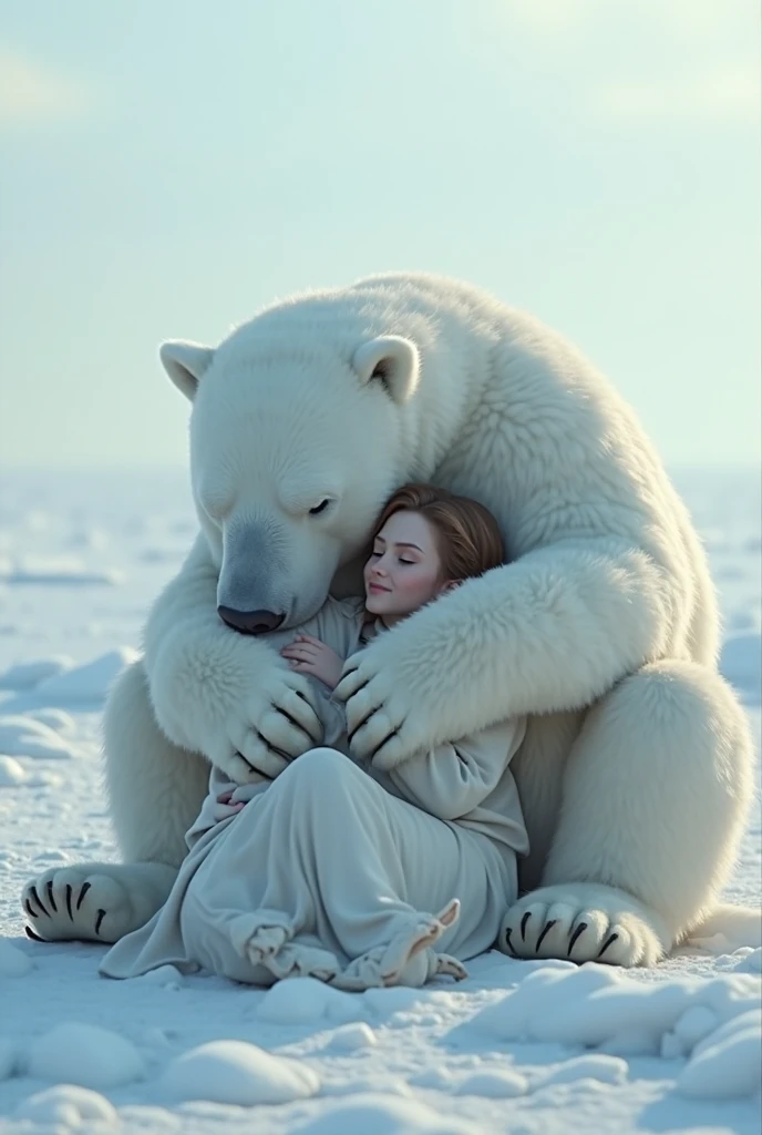 Star Wars  giant  wampa  monster carries  faint limp  topless beautiful horny aroused pregnant  pink thong little  young  blonde  teen girl in his arms embrace cuddling  nsfw 
