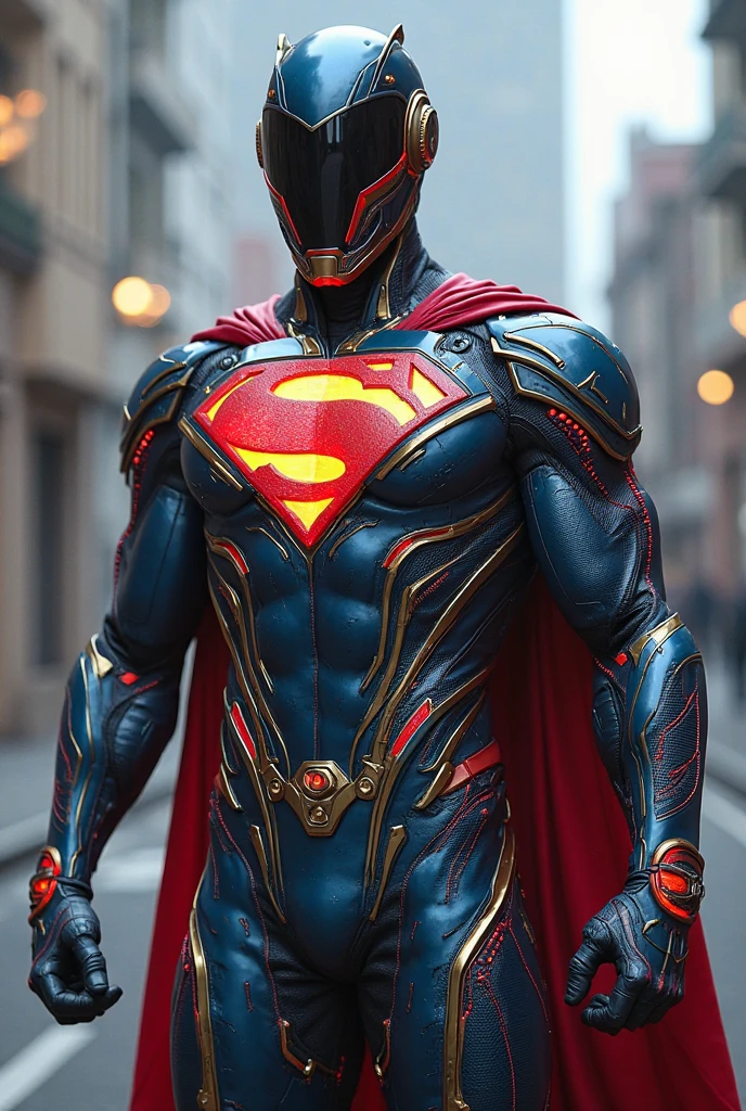 superman version power ranger ultra realism with the helmet