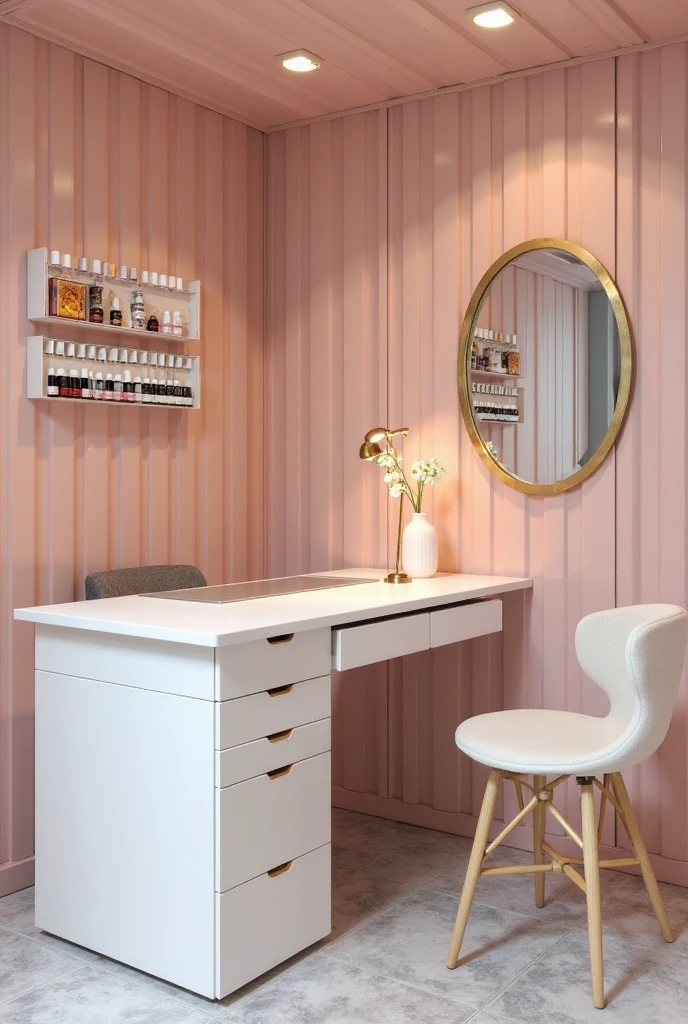 Create an Atlantis-themed eyelash studio space, with stretcher, and all the accessories used to work as a lash artist