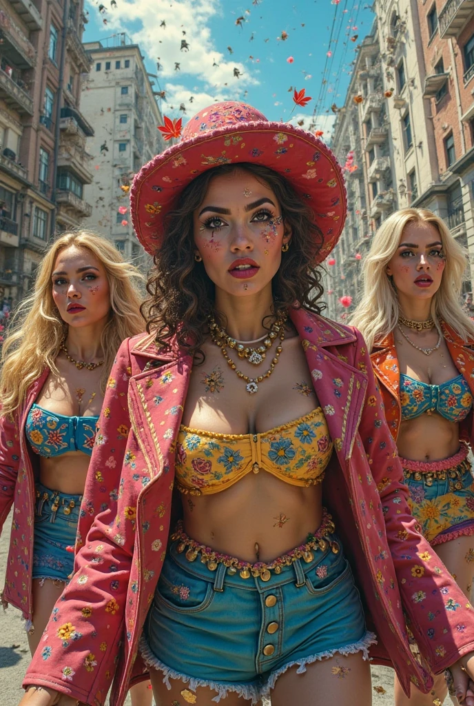 extremaDamente DetallaDo(((12 chicas aDolescentes moDelos brasileñas en Fila Samba Carnaval))), (masterpagece:1.2, TopagQuality, photorealistic:1.37), {(De pie De cuerpo entero:1.2)|(DesDe abajo:1.2)}, Different typages of hair colors, (Cara KAWAII DetallaDa, DetaileD RaDiant PearlSkin with Transpagarency), {venDaje DesnuDo|Cold}, {(bustling street)|(Schoolgirls passersby)| flores | neon | Hoar}, {(Children&#39;s:1.2|gigantic neckline:1.37|Debajo Del pecho:1.2)}, {feather|corona De flores|Cuello alto De cuero rojo}, {Mystical view|Cabello flotante con StrongWinD|(ass focus)colillas reDonDas},{:pag|:D|Laugh|spagarkle|happy|happy}, (Acutance:0.88), DuskSky with ((Deslumbrante color neonPartículas (bokeh))), (tree:-1.4), SFW