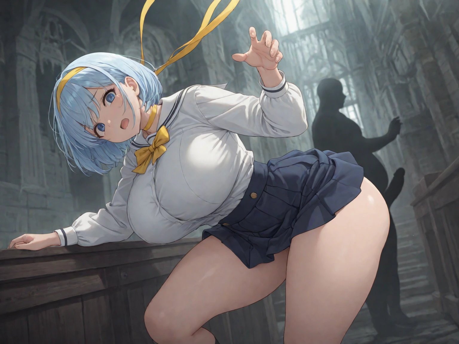 Koishi Komeiji Uniform torn Glasses Ahegao Peace Messy brat Sex Sex Inserting dick into pussy  Riding on a man Black gloves