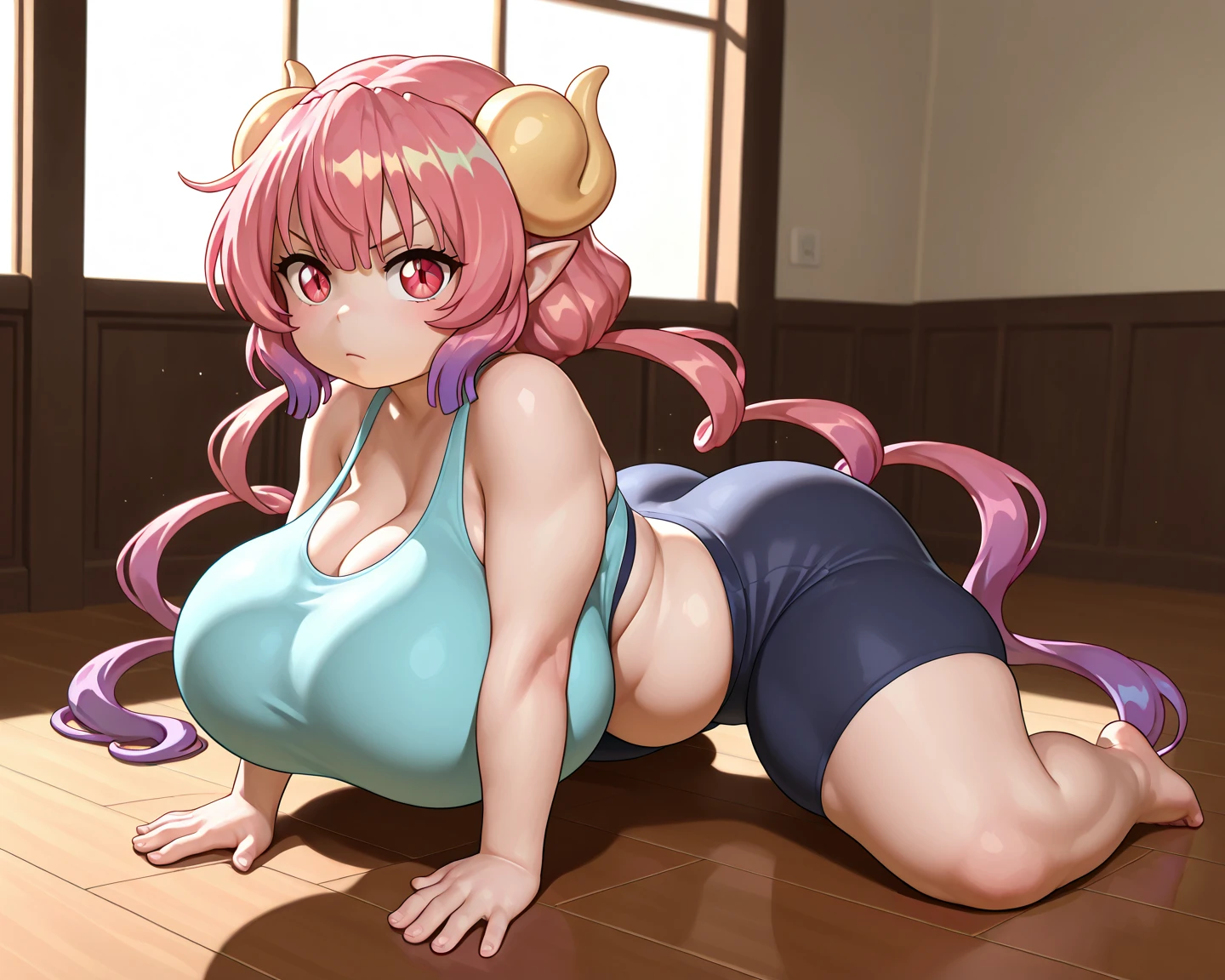 (Private 4K)、(High resolution:1.2)、(High freshness:1.2)、、(Whole Body Ezbian:1.2)、(Two Women:1.6)、((Women with exaggerated large physiques))、(Huge breasts with intense movements:1.2)、abnormally developed muscles,,Barefoot woman, , Big arms、(Huge expanding muscles:1.4)、(Dynamic pose:1.2)、(A woman squatting to show off her anus:1.6)