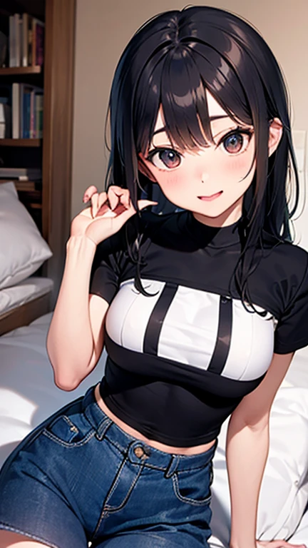professional artwork, Intricate Details, field of view, sharp focus, detailed painting, photorealistic lighting, trending on pixiv,(masterpiece:1.0),(best_quality:1.0), ultra high res, ultra-detailed, photography, 8K, HDR, highres, absurdres:1.2, Kodak portra 400, film grain, sharp focus, bokeh:1.2, lens flare, (vibrant_color:1.2), (((indoors, bedroom, bedroom details, sitting on bed))),
Annerose, 1girl, female mature, black hair, long hair, yellow eyes, large breasts, nurse, nurse clothes, proper clothes, hair intakes, 35yo,mature female,Beautiful Finger,Beautiful long legs,Beautiful body,Beautiful Nose,Beautiful character design, perfect eyes, perfect face, looking at viewer, official art,extremely detailed CG unity 8k wallpaper, (Beautiful,large_Breasts:1.4), (beautiful_face:1.5),(narrow_waist), (solo:1.4), (upper body, half body shot),