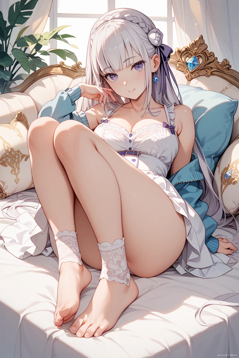 Little sister beautiful legs,Feel your chest