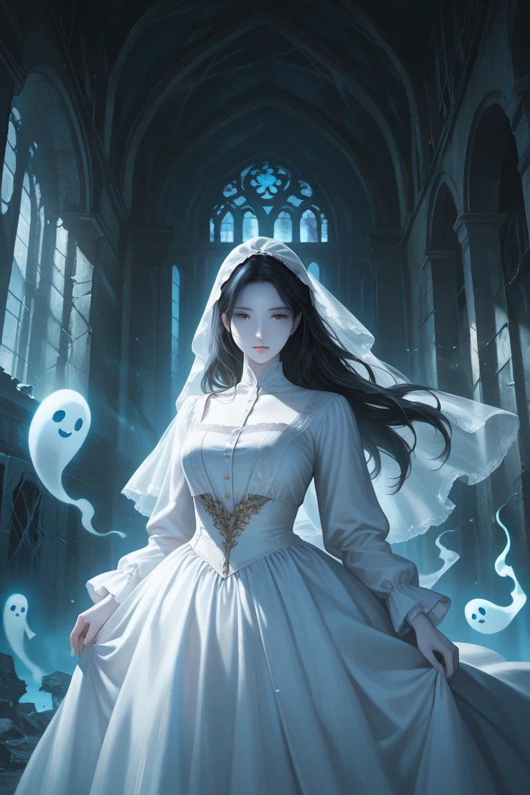 masterpiece , modern, Verism, masterpiece, super detail, best quality, 4K , Realistic:1.37, ghost ,Fantasy
