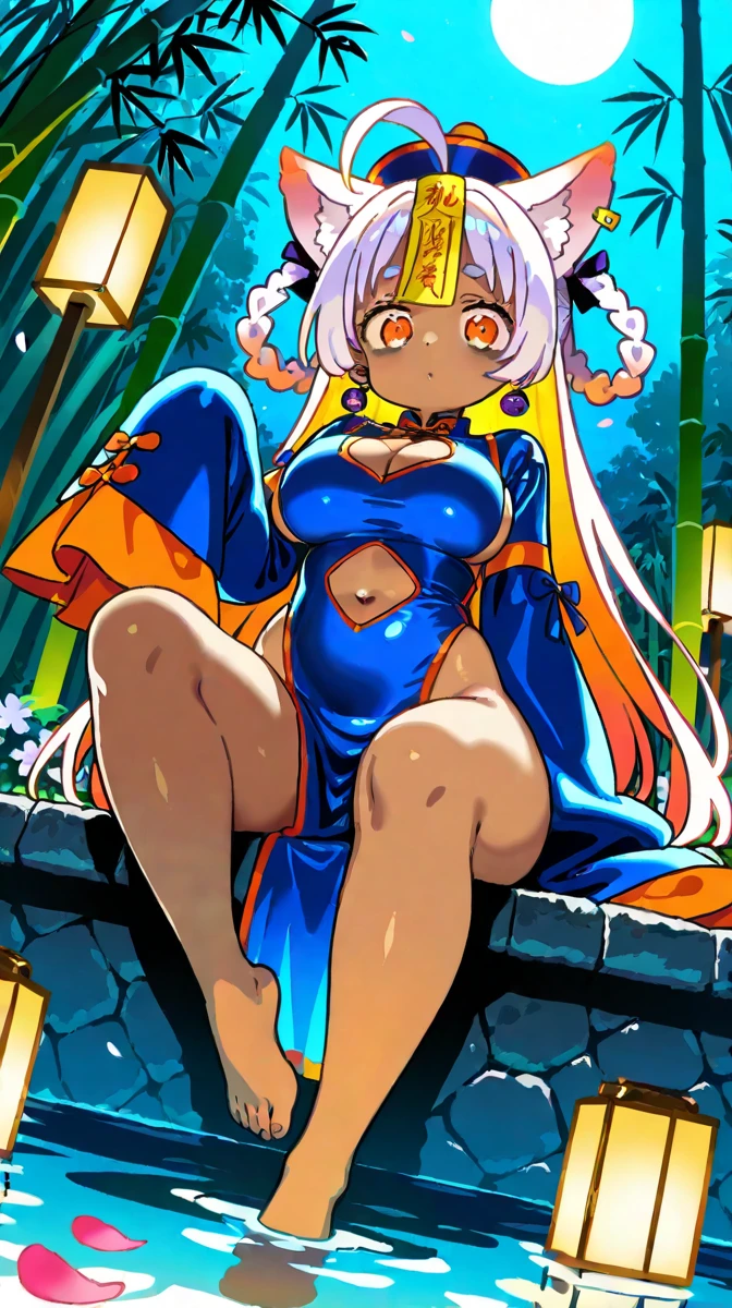 (((Tsunade))), ((((partially visible vaginal)))) (squatt),((mature female)),Thick body,(((Solo))),(((completely naked))),(((white see-through cheongsam))),,((dark puffy areola)), ((huge breasts)),((naked cameltoe)),in ryokan,A MILF,trending on artstationh,intricate face details,(Curvy physique), vibrant, 4K, 12k resolution