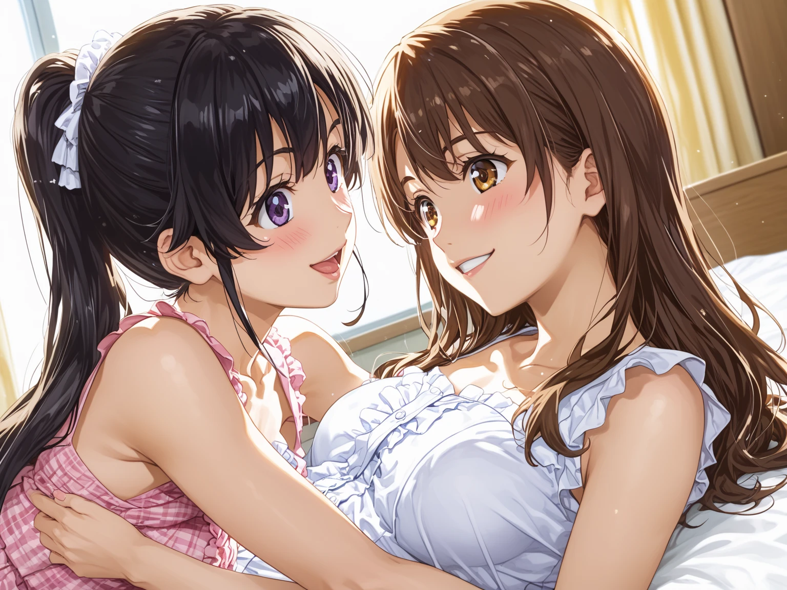 Kasumi Toyama,Band Dream!,(A 45-year-old mother and her 7-year-old daughter:1.8), (Two Women:1.6),(Happy smile:1.3),Peace of mind,peace of mind,Trance,Purple eyes,(Absurd, 8k, 4K, Tabletop, Extremely detailed:1.2), Highest quality, Perfect ???????,Perfect Face,Heart-shaped pupils,Being spoiled,(A happy smile:1.2),(big breasted mother:1.5),(A girl with very small breasts:1.5),Acme,Masterpiece Nipples,Black pubic hair,????? nipples, (Mother and daughter kissing facing each other:1.4), nsfw, ????, (In the hot spring:1.5), (Hot bath:1.4), (Sweaty:1.5), (night:1.4), (night空:1.4),