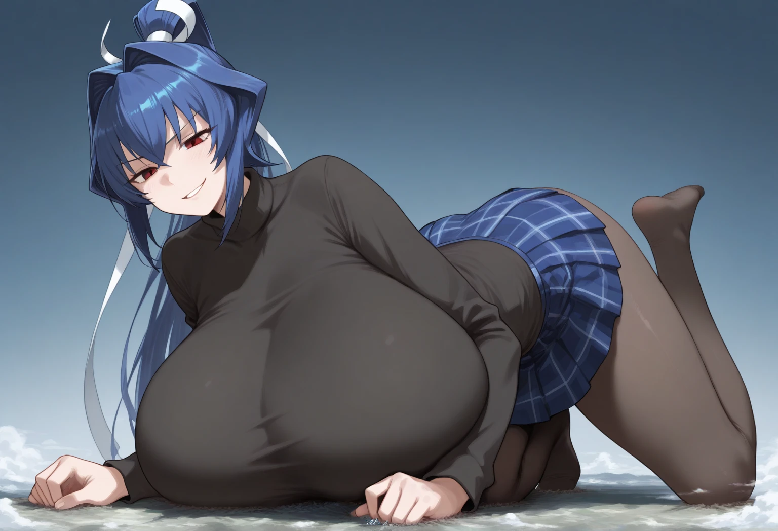 1girl, nsfw, furuderika, long hair, purple eyes, blue hair, blunt bangs,, , empty eyes , large breasts, nipple, Running, ,, Heavy snowfall area frozen wet crying mountain Alone, crying, Naked, solo, 1girl, amusement park ,