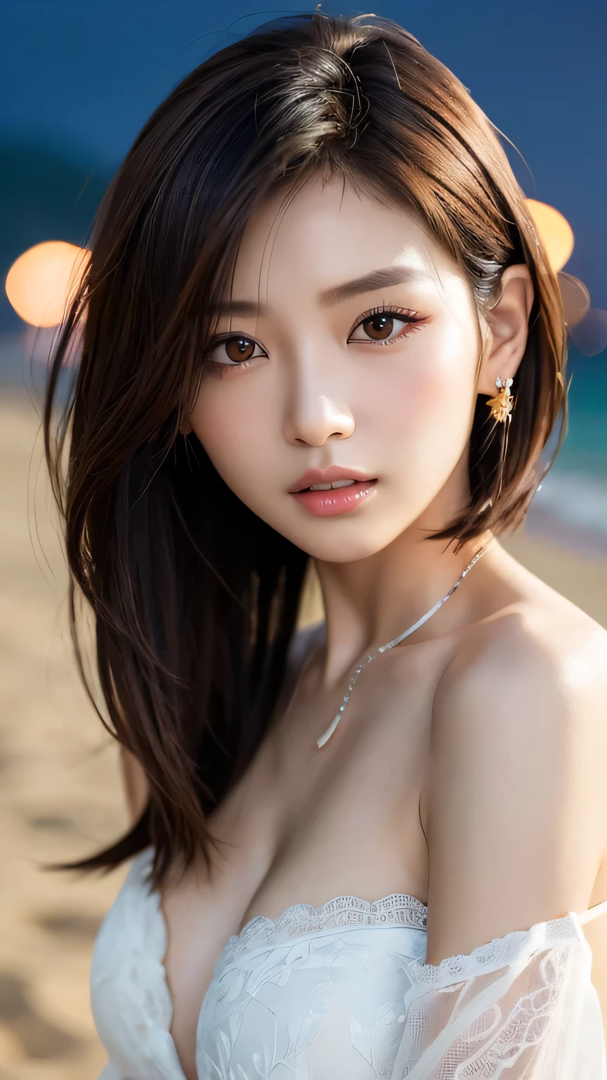 (Raw photo:1.2)、(Photorealsitic:1.4)、NSFW、top-quality、masterpiece、illustratio、extremely delicate and beautiful、Very elaborate、nffsw、Unity、8k wallpaper、magnifica、Elaborate、masterpiece、top-quality、Official art、Highly detailed ticker Unity 8K wallpapers、absurderes、huge filesize、ultra-detailliert、hight resolution、ighly detailed、Very elaborate girl、Eyes and face are okay、Beautiful eyes、1girll、sleeve removal、Stiff neck、Big breasts、breast apart、【thin waist】、perfect body type、Slimed、Long ponytail 、Look at viewers、Spread your lips、Realistic light、realistic shadow、mare、the beach、the morning sun、glimmering light、faces、Close、Look at viewers、looking-down、(ulzzang -6500-v1. 1:0.8)、full body Esbian、Sharp Focus, Bokeh background, Dynamic lighting, highest details, ighly detailed, ultra-detailliert, finely detail, extremely detailed eye and face, , , Sexy, Naked, , , Sexy, Naked, , , Sexy, Naked