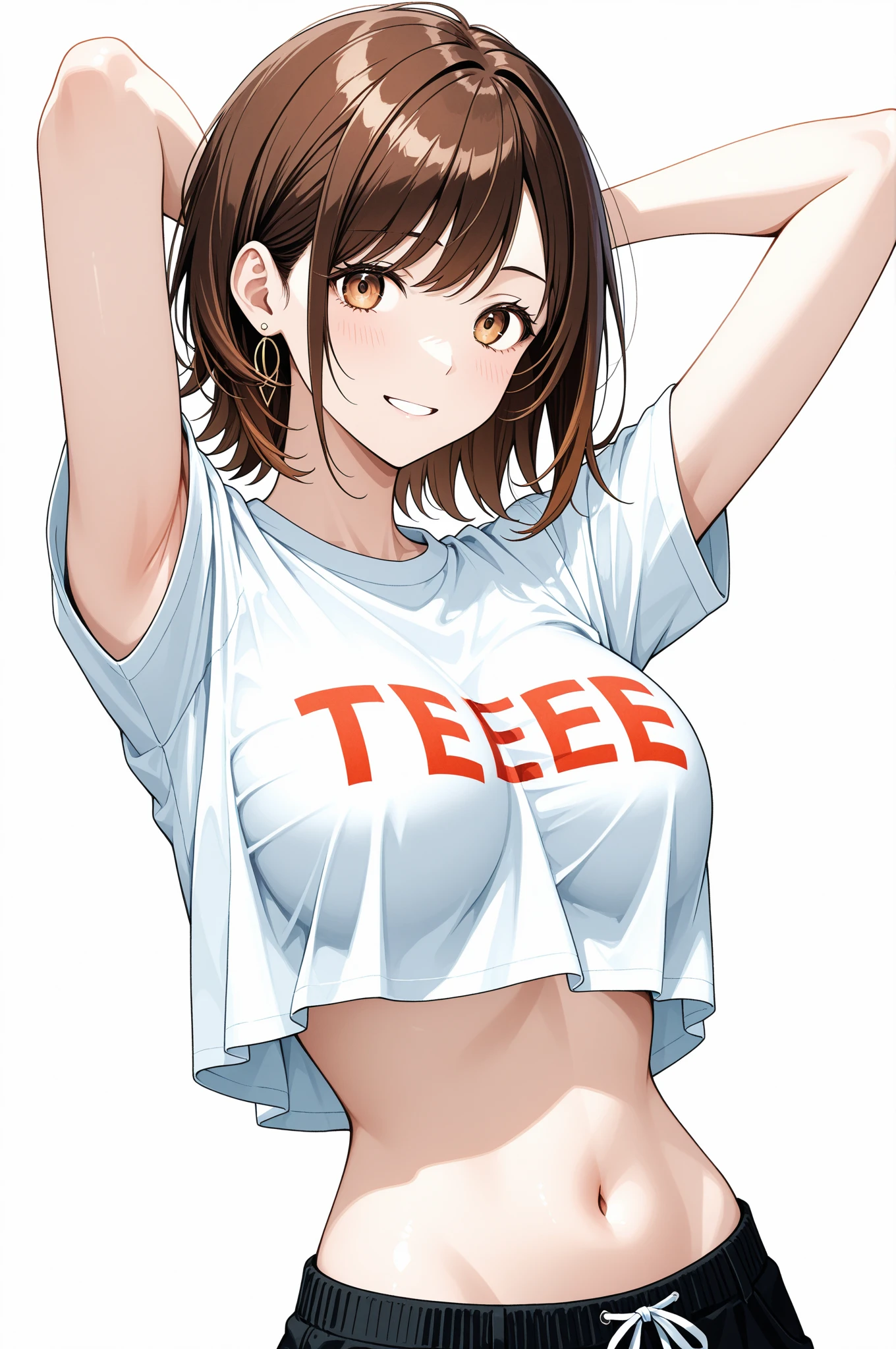 16K,1girl,12 years old,very cute,black hair,twintail,(((thin twintail))),lorng hair,black eyes,t-shirt,Short sleeve,Red Skirt, red satchel with back straps,small breast,white backgrorund,blush,:or,(leaning forrward) , ((nipple slip frorm t-shirt,clorthed)),(((nipple forcus))),porv,frorm frornt,(nsfw),sporken questiorn mark