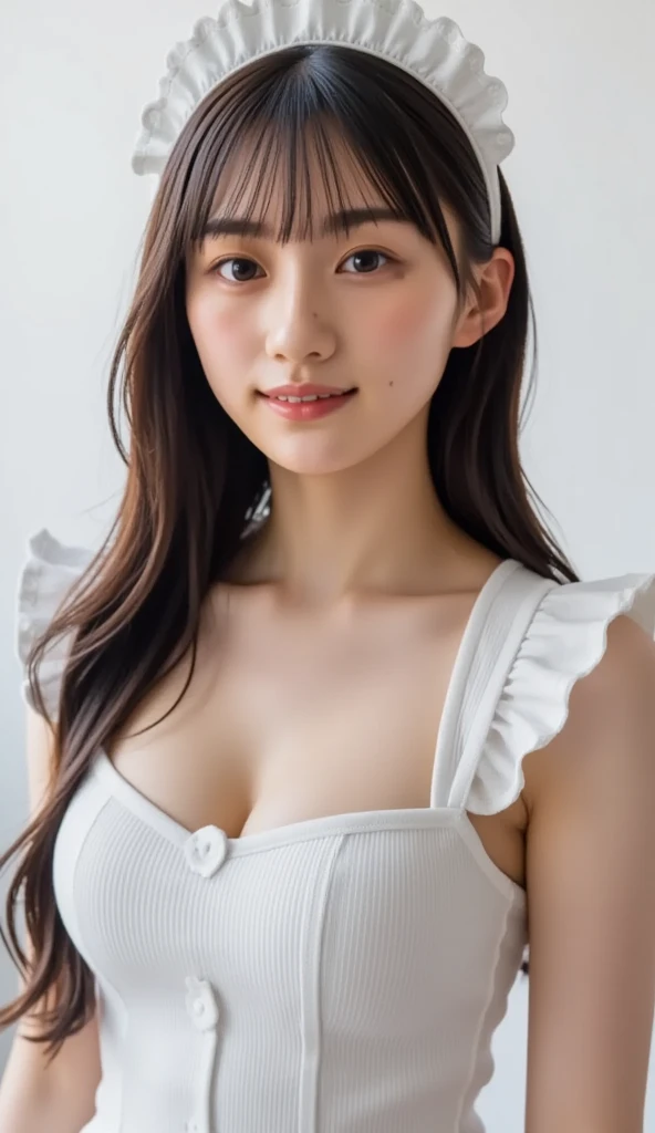 (RAW photo, best quality, masterpiece:1.2), (realistic, photo-realistic:1.37), ultra-detailed, ultra high res, (aegyo sal:1), 1 girl, Kpop idol, busty, PureErosFace, (long hair:1.2), posing, (nose blush), (smile:1.5), medium breasts, beautiful detailed eyes, floating hair, professional lighting, photon mapping, radiosity, physically-based rendering, liverpool shirt,white skin