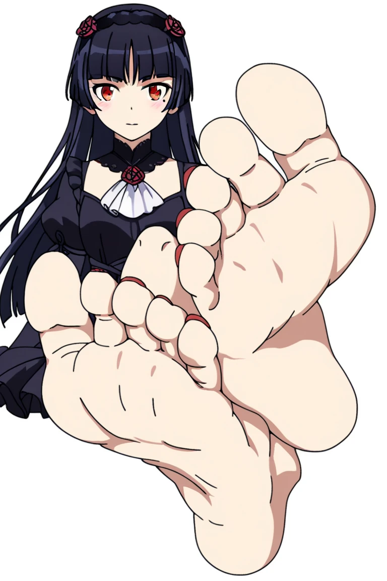 best quality, intricate details, masterpiece,
1girl, <lora:ina-03:0.8> ninomae ina'nis, ina_white, tentacle hair, white dress, bow, mini hat, mismatched sleeves,
<lora:feetChair_v10:0.8> foot_sit,