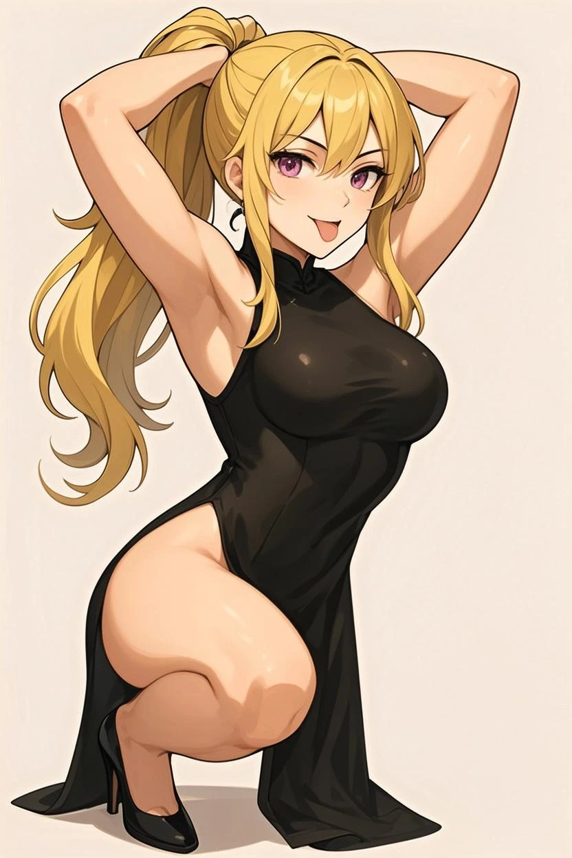 Realistic、1house wife、blonde hair、twin tail、green eyes, (eye focus:1.3,face focus),(Gradient eyes:1.3),(sexy panties
)、open mouth,(grin:1.3),forehead,cute face、((Big Ass)),((後ろから振り返った姿))