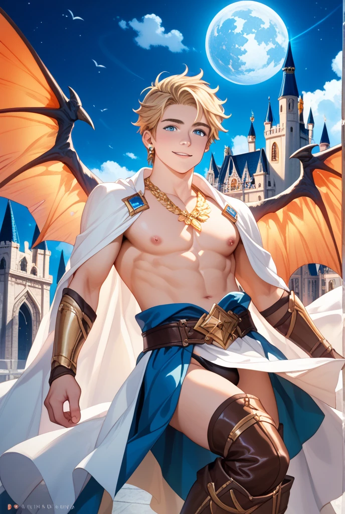 ((A male innocent young adult blond male pixie with huge sagging manly pecs and colorful wings is wearing colorful mini glittery colorful pixie tight dress has a huge tentacle shaped dildo penetrating his butt and taking heavy breaths as he does so)), (the setting is a beautiful pixie magical village in a woods nearby lake with fireflies around), (yaoi), (yaoi hentai), orgasm, penis line, NSFW,