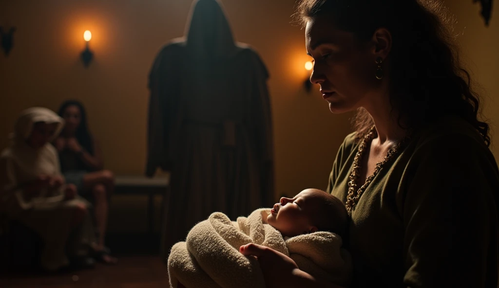 Upon arriving in Belém, They didn't find a place in the inns and ended up staying in a manger.
Mary gave birth to Jesus, wrapped him in cloths and placed him in the manger