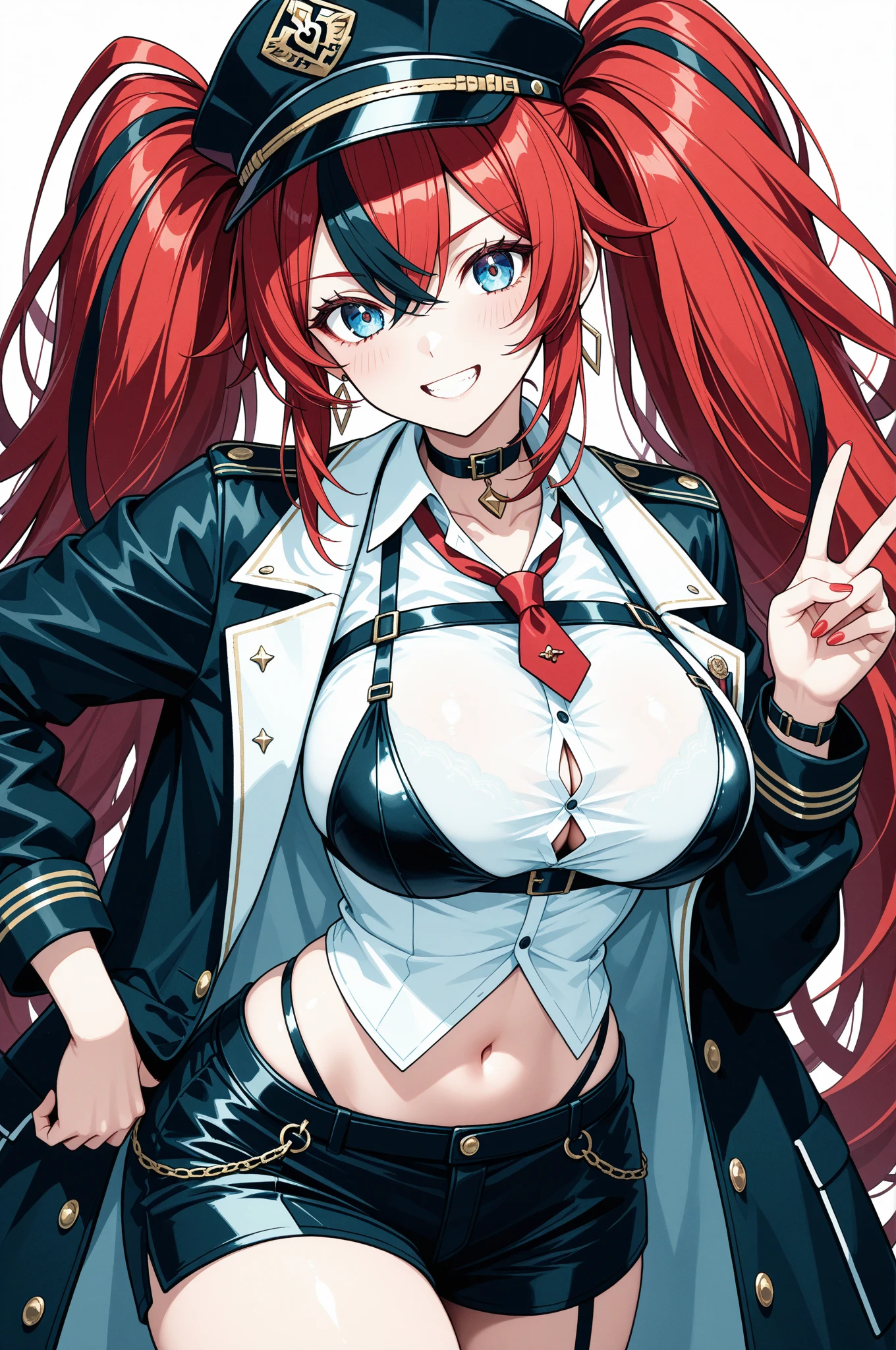 3D Render Style,epic-Ultra-HD-details, epic-Ultra-HD-highlights, anime-upscaled-resolution,(realistic, photo-realistic:1.37), precise and realistic hair:1.1), beautiful detailed eyes, extremely detailed eyes and face, awardwinning, amazing details, super detail, best quality, 1080P, 8k, masterpiece(fullbody shot:3.0), 1girl, asymmetrical bangs, Topless, (Exquisite business suit:1.5), glowing red hair, necktie between breasts, midlle breasts, Glowing, eyes, (bone devil horns:1.5), eye shadow, Eyeliner, devil tail, Black Halo, tattoo on breasts, hair strand, (((detail bones))),