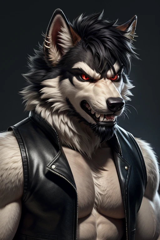 (((Obstagoon))), anthro, full body shot, (((open black jacket))), ((black leather pants)), showing pecs, male, solo, adult, ((muscular abs)), black hand, ((huge pecs)), ((nipples)), high details, beautiful eyes, detailed eyes, older, flexing huge biceps, detailed muscles, (stage background), detailed face, smiling, looking at viewer, (happy face), bodybuilder body, huge muscles, hunk, beefy by bruteandbrawn, by raccoon21, by personalami, by chunie, by kenket, (intricate, high detail, film photography, soft focus, RAW candid cinema, photorealism, realistic, photorealistic, analog style, subsurface scattering, masterpiece, best quality, ultra realistic, 8k)