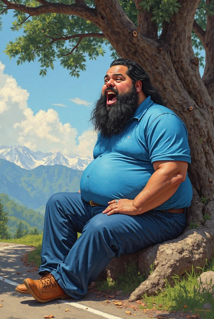 1555, massachusetts mountain village. Pre-raphaelite ((((80-year-old)) extremely fat, 500 pounds God)), completely nude with an erection in a fairytale garden, sun and lightning bolds, perfect hands, ((Hairstyle of the 1550s)), ((Wes Anderson cinematic style)), colorful. 