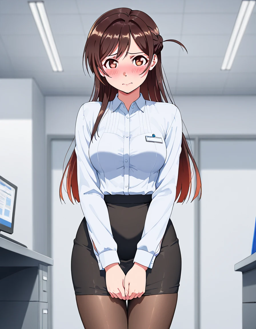 (1 person、alone), Beautiful woman, (Anatomically perfect body), (officeレディ、female clerk:1.2), (Short sleeve shirt、Best), (extra detailed side tie panty:1.1)、(Look down:1.2), (Pussy juice:1.3)、20-year-old、(Highest quality)、Black Hair, (half updo:1.3), (office)、(8K, High resolution)、(shy:1.4)、medium breast, (Thin legs、Small Ass)、(steam:1.1), (embarrassed:1.3), show off nipples under shirt、kneeling, High heels, High definition beautiful face