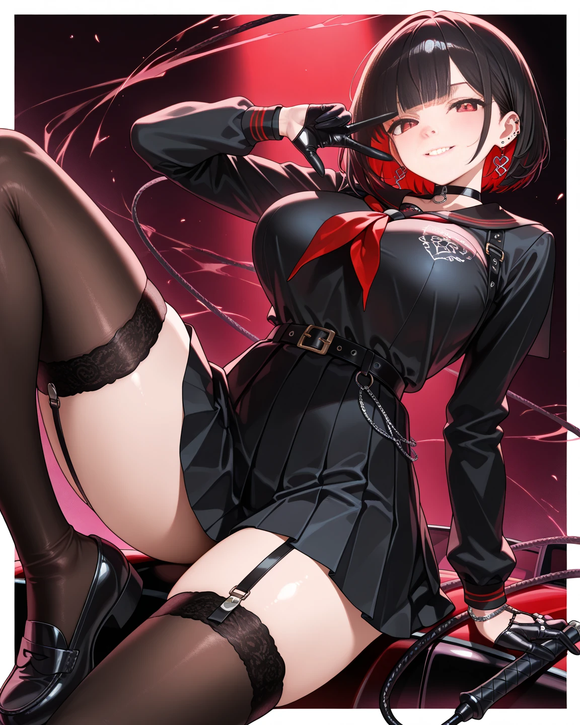 ,((long hair slightly wavy slightly past the shoulders, black bangs, small black pigtails on the sides, cute cat ears, beautiful thin red eyes,)),(obra maestra:1.2), Mejor calidad, (illustration:1.2),Enfoque ocular,(Resplandor magistralmente elaborado:1.3), (ultra detallado), hiper detalles, (delicado detallado), (Detalles intrincados), (cinematic light, Mejor calidad Backlights), clear line,Only women,(miedo,pesadilla,strain,suspenso,Asesinato), Only women, Cuerpo perfecto, (1 chica), (Cabello bioluminiscente brillante, brillantes ojos rojos brillantes), (together drenched in blood),(ropa translucida:1.1), ojos bien abiertos,together, (dynamic:1.2), ((constituir)), alto contraste, (Better lighting, un extremadamente delicado y hermoso), ((cinematic light)), vistoso,((Pintura al pastel con Photoshop:1.1)), horror, (cinematic masterpiece), feroz, poderoso, salpicaduras de sangre, absolutamente llamativo, ((salpicaduras de sangre coloridas en el fondo, dulux,)), ((caustic)), dynamic angle,hermoso brillo detallado, (cautivador),(Intricate and detailed cinematic background),aterrador, fondo adornado, detailed magic circle, esquivar color, desenfoque de movimiento ligero, salpicadura de sangre, luz negra arremolinada alrededor del personaje, profundidad de campo,black light particles,(vidrio roto),magic circle, grotesque scene, (holy war action scene, intrincado campo de batalla),(Matanza:1.1), Lluvia roja, (lloviendo sangre)