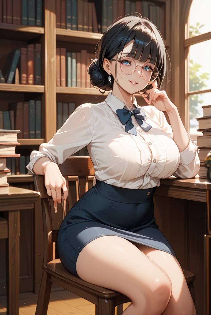 
Highest quality、High resolution、Detailed Background、(Beautiful face in every detail:1.4)、Anatomically correct、Teenage beauty、(Huge breasts:1.3)、(Detailed facial expressions)、Brown Hair、Black Hair、ponytail、Bobcut、cute hairstyle、Glasses、Perfect body line、
(Sleeveless JK uniform、Pleated mini skirt、White Stockings)、classroom、Accentuate your breasts、Cute gestures、Cowboy Shot、(underboob:1.2)、(Raise your arms to show your sides)、A big smile、smile、cute、Panty Shot、
(The button on her uniform blouse has broken and her breasts are spilling out:1.5)、(Girl sitting at desk、View from below:1.5)