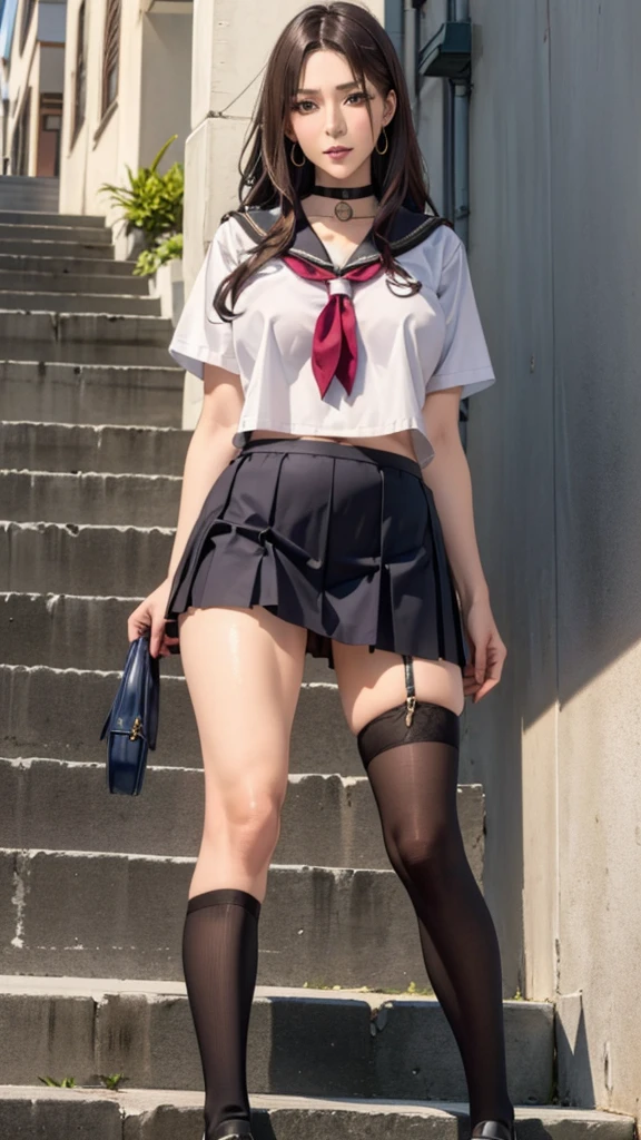 (8K、RAW Photos、Highest quality、masterpiece:1.2)、(Realistic、Realistic)、1 Girl、((Sailor Moon Costume:1.2、Thin legs、whole body、View from the front、smile、Looking into the camera、Hold your skirt with both hands and show me your black panties))、cute