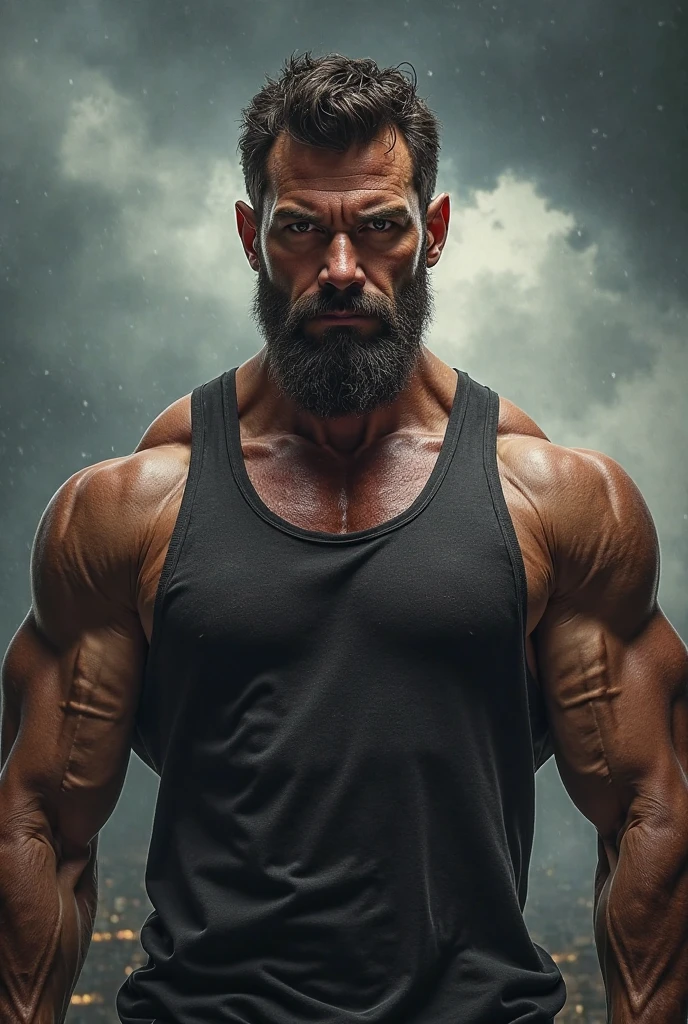 A muscly man shows me his dick