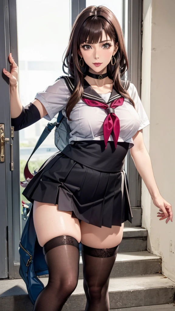 (8K、RAW Photos、Highest quality、masterpiece:1.2)、(Realistic、Realistic)、1 Girl、((Sailor Moon Costume:1.2、Thin legs、whole body、View from the front、smile、Looking into the camera、Hold your skirt with both hands and show me your black panties))、cute