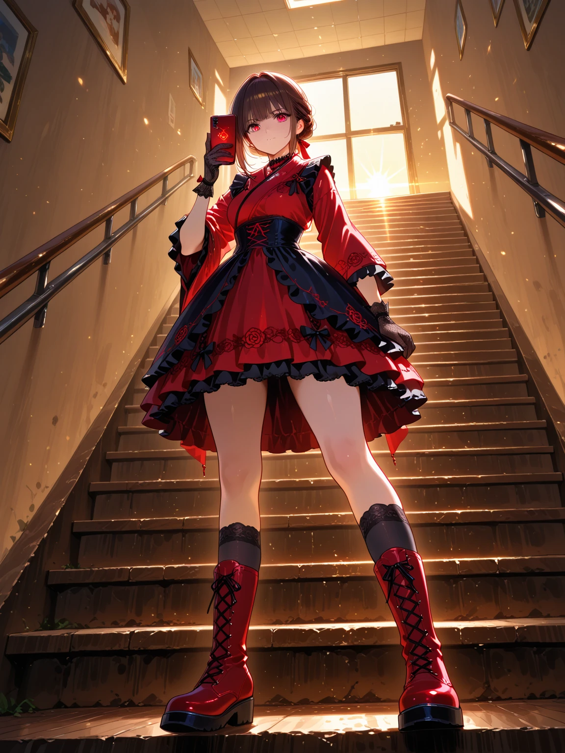 1girl, in full growth, best quality, masterpiece,   <lora:colors_v2:0.9>