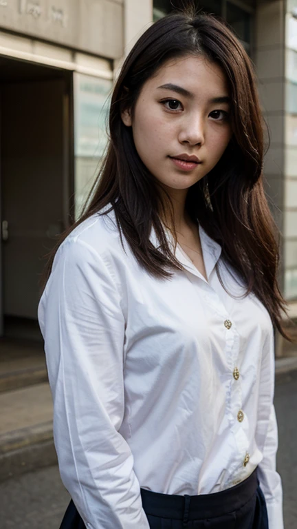 young chinese woman , beautiful face shot