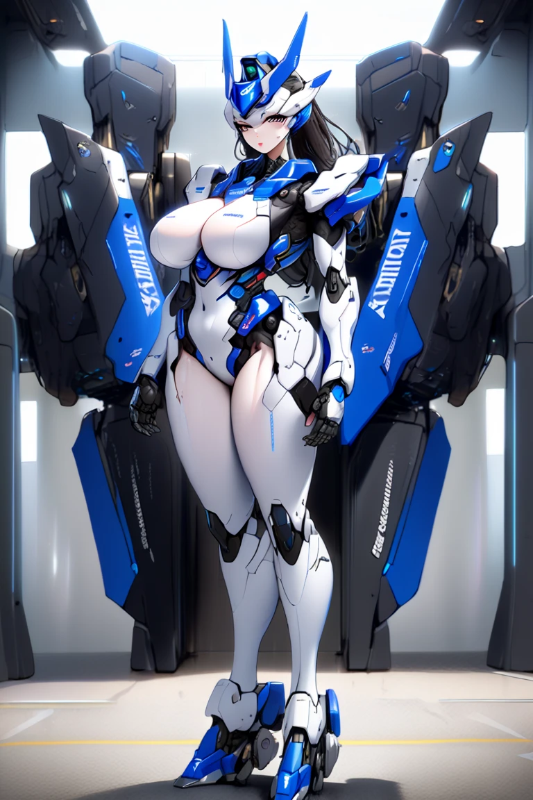 Anstasya Kosasih (@anastasyakh Instagram), CLOSE UP UPPER BODY,SOLO, (AVERAGE SFW BREASTS,MUSCULAR ABS:1.5), ((WEARING OUTFIT MECHA (LED LINE BLUE),SILVER SNINY),BIKINI MECHA ARMOR SUIT, MECHA SKINTIGHT:1.5)),(CURVY VOLUPTUOUS BODY SHAPE:1.5), (SWEATY GLOSSY BODYSKIN:1.5), (LOOKING AT VIEWER:1.6), (BACKGROUND FUTURISTIC SPACE STATION:1), (PHOTOREALSITIC:1.4), (ULTRA-DETAILLIERT), (TOP-QUALITY), (BEST SHADOWS), BRIGHT LIGHT IN ROOM, HYPER TEXTURE, (4X MSAA), ((UNREAL ENGINE 5 RENDER)), PHYSICALLY-BASED RENDERING, ULTRA HIGHT DEFINITION, 16K, 1080P, PONYTAIL HAIR, BROWN HAIR, SIDE BANGS HAIR, LONG BANGS