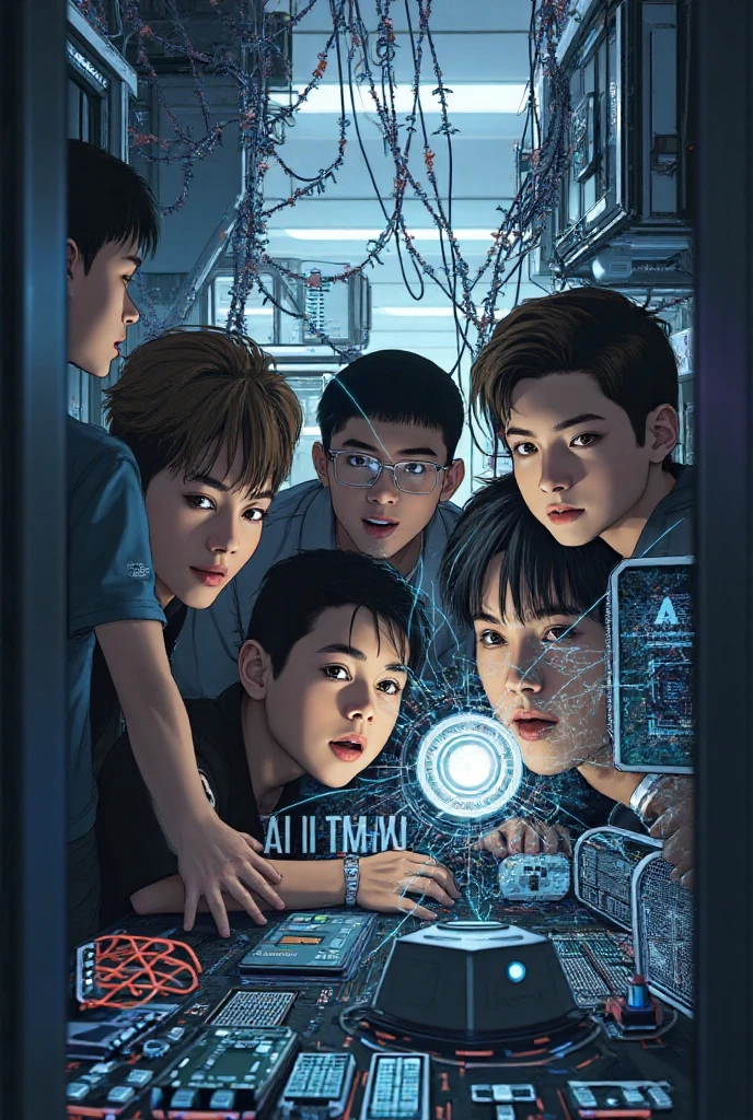 logo of boy playing fun game wearing glass and black hair