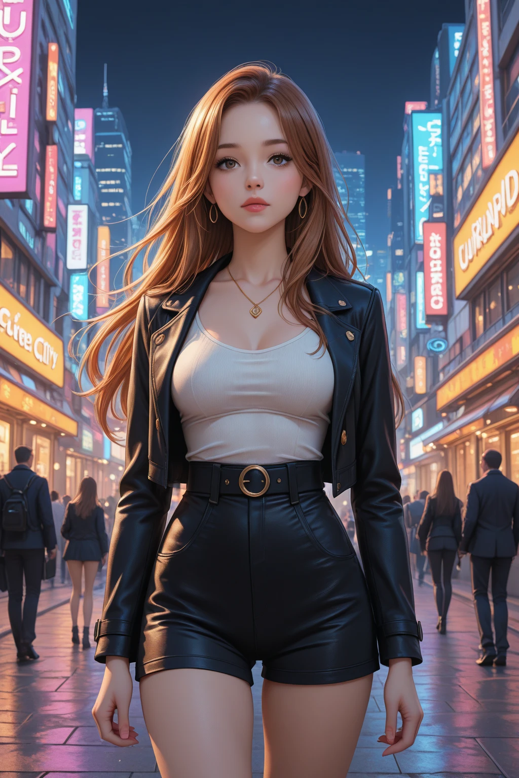Masterpiece,Best quality,A high resolution, 1girll,From below,(Very thin and straight legs)，,(Very long legs，Straight legs),,High heels,long leges,standing on your feet, Long legs as seen from the front, Perfect body,with perfect legs,(exteriors)，full bodyesbian，cyber punk perssonage，dynamicposes，1girll，Elaborate Eyes，Brown eyes，eye shadows，putting makeup on，long whitr hair， Detailed face， Detailed eyes， looking at viewert， blusher\（putting makeup on\）， full pouty lips， Redlip，（long white hair：1.3）， （standing on your feet）Mechanically static，Mechanical summoning，(hair adornments:1.1)，head gear，((((Short yellow jacket，Ultra shorts))))，(black lence stockings，Stocking suspenders)，City，Luminescent windings，With a long sword in his hand，missiles，cyberpunk lights:1.1)，neonlight，Fully mechanical and futuristic elements，technologies，The background is a traditional Chinese street，china town， the street， Skysky， cyber punk perssonage， paper lanterns， Neon Super Resolution，（Reality：1.3），1（Slim：1.2），dramatic lights，vibrant detail，Luxurious cyberpunk，the complex background，rendering by octane，((huge nipple, huge split, huge mature saggy seductive breasts)), ((((wearing white sheer sexy pantyhose, wearing seductive white sheer pantyhose, wearing stocking)))), ((((lying down with squatting pose, squat and spread legs, spread pussy))))