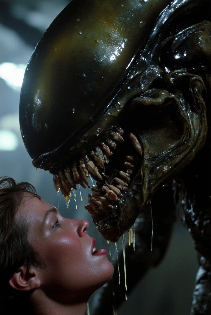 (((Extreme close-up Xenomorph Alien the eighth passenger fusion toad hybrid surreal and cinematic images Color Splash images)),(((Front Images)))