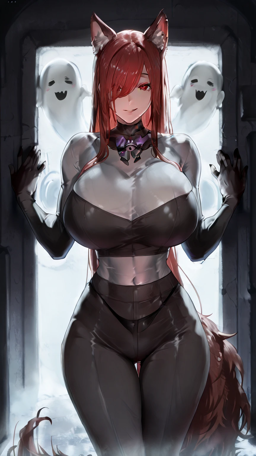 rosaria, rosaria, bags under the eyes, hair between the eyes, long eyeslashes, multicolored hair, (purple eyes:1.1), purple hair, Red hair, short hair, streaked hair, (old grandes; 1.2), BREAK bare shoulders, old, elbow gloves, fishnet pantyhose, Rockers, echo, gloves, Gradient, Now, shackles, red gemstone, skindentation, thigh strap, tiara, gloves blancos,
REST looking at the viewer, Whole body, (cowboy shot:1.5),
REST indoors, church,
TO BREAK (masterpiece:1.2), The best quality, High reSOLUTION, Unity 8K Wallpaper, (illustration:0.8), (beautiful detailed eyes:1.6), extremely detailed face, perfect lighting, Extremely detailed CG, (perfect hands, Perfect anatomy), perfect body buceta . wide hips, , by blond. Nipple pielegs open, ( bokeh effect ), very seductive, seductive pose, challenging, SOLUTION,  ultra high definition, master part, ultra high quality, ultra details, 8k, very short revealing transparent white clothing , big breasts exposed , lingerie transparencies , top transparencies white . Taking a bite of a sausage big breast revealing