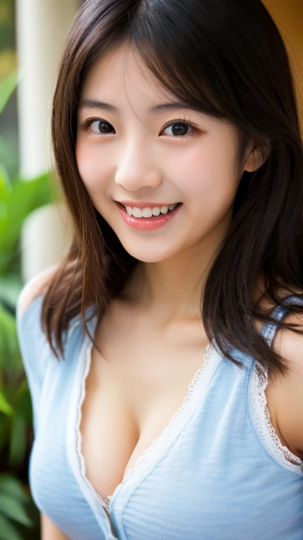 brightexpression、photorealistic stick:1.32、highest quality、超A high resolution、Photos of the most beautiful Japan girls、cute and beautiful face details、small face、(Pueros face_V1:0.008)、Beautiful bangs、14 years old、Brilliant white skin、hair gets tangled in face、Bangs that reach down to the face、bangs、hair between eyes、super long hair、charming brown silky hair、bright、Clear light blue eyes shine charmingly、ample breasts、Dynamic poses highest quality、disorganized、((the cutest girl in the world))、Japanese、14 years oldの女の子、sitting on the sofa bed、((dress with frills:1.3))、(half up hair:1.3)、(tie with a thin ribbon)、nice and cute、innocent smile、nice smile、Bumpy chest、(small breasts:1.3)、slouch、ponytail、brown hair、thin waist、detailed beautiful eyes、face forward、Upper body、close up of face、Front view、NSFW , NAKED NUDE