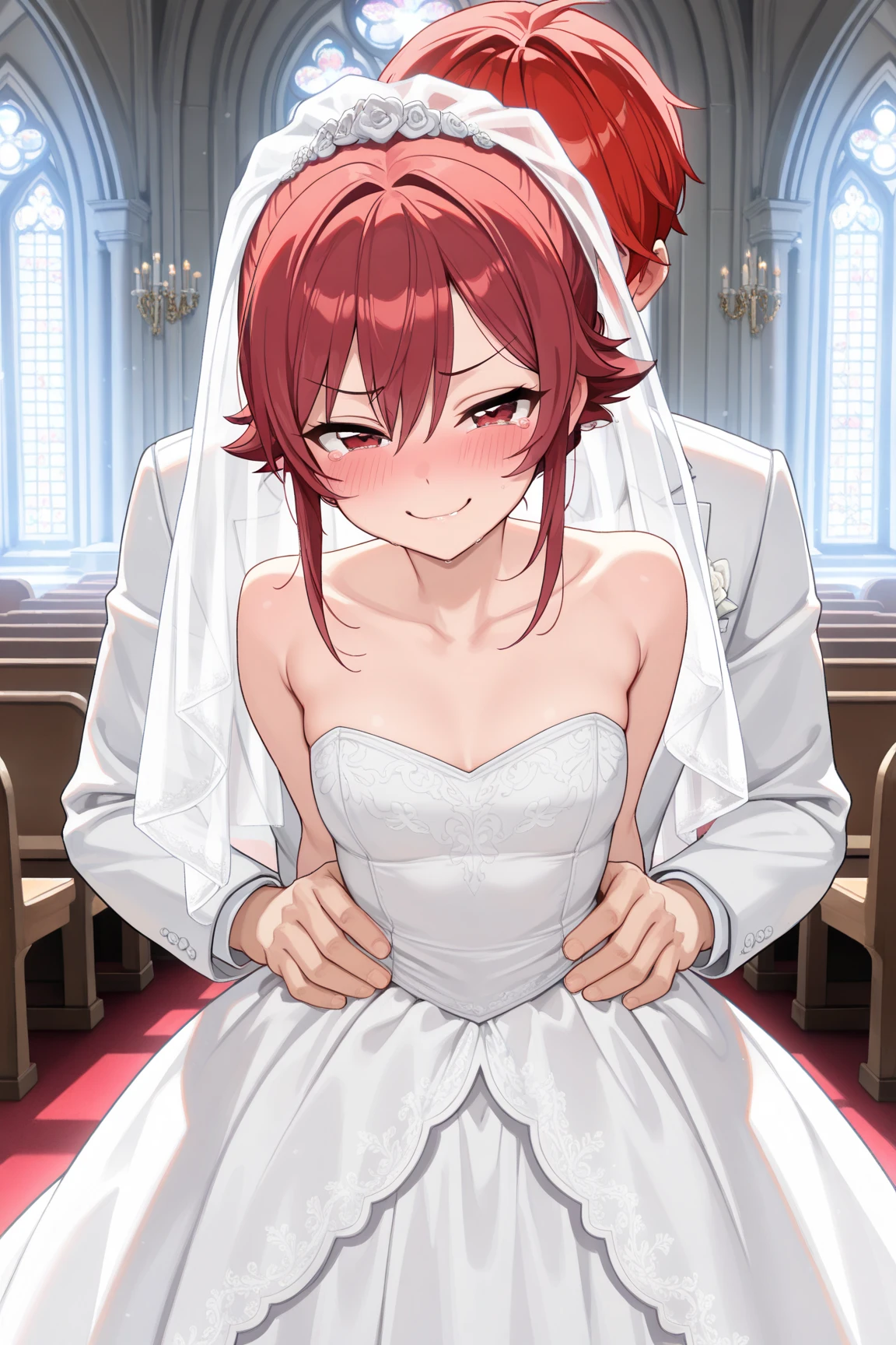 ,a father is hypnosis by his second son,cross-dressing, to a love hotel ,wear sexy Wedding lingerie,become his second son's bride,have one's first night sex to his second son. ordered by his second son to have unexperienced anal sex, and his second son's penis is so huge that his anal is about to tear, and he is placed in his tiny anal is placed in his small anal, He vows to live as the wife of his second son for the rest of his life, he did not return home and eloped with his second son.