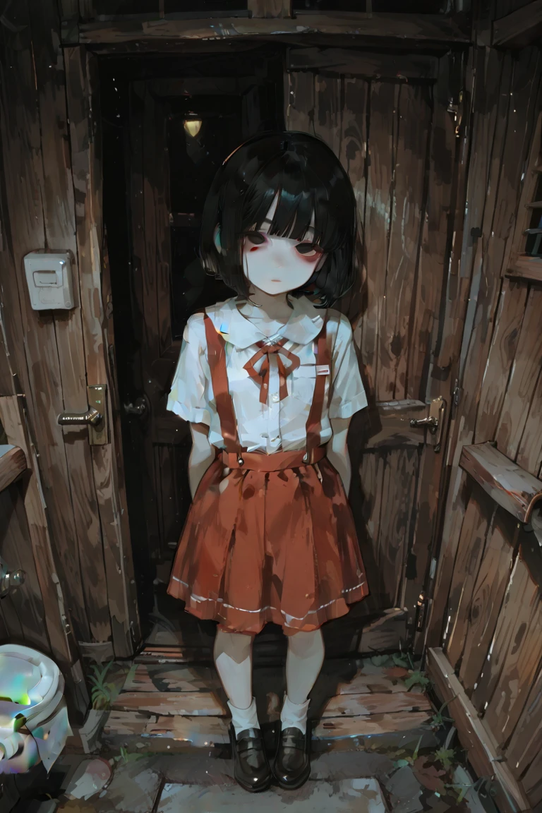 Grabbing a dirty stuffed bear soaked in blood、 --auto
