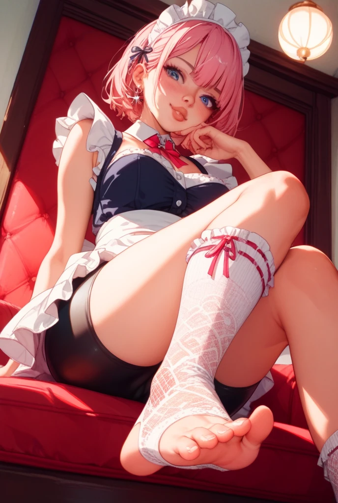 ((1girl, solo)), beautiful body, (perfect anatomy, perfect body, perfect hands, perfect legs), (five fingers:1.5), natural proportions, sexy body, large breasts BREAK
((extremely detailed face)), (beautiful detailed eyes:1.6), (realistic pupils, realistic iris:1), expressive eyes, looking at viewer, (clear eyes:1.3), (hyperrealistic:1.2), (detailed skin texture:1.2), smooth skin, pink hair, blue eyes, (detailed lips:1.2), (attractive lips:1.1), (glossy lips:1.1), perfect face, perfect eyes BREAK
underwear only, black choker, pink bra, highleg panties, pink panties, pink thighhighs socks BREAK
(masterpiece:1.5), anime-style, top quality, best quality, (beautiful and aesthetic:1.2), (ultra detail:1.5), Ultra-detailed depiction, Ultra-precise depiction, extremely detailed 8k illustration, high resolution, (highly detailed shading:1.2), (realistic lighting:1.4), perfect lighting, vibrant colors, dynamic tones, striking hues, 8k, absurd resolution, perfect shadows, hdr, UHD, ambient lighting, realistic, ultra-realistic, photo realistic, highly detailed, rich detail, luminous colors, fine texture, intricate design, professional illustration, (soft light:1.2), (illustration:0.7)