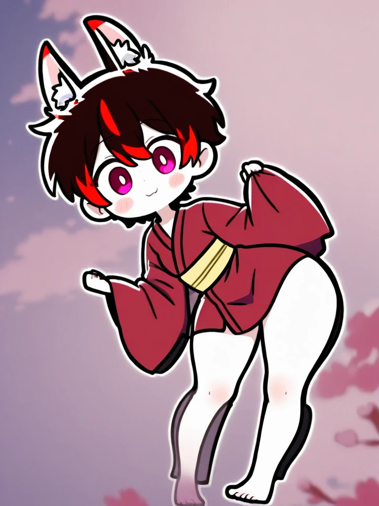 flat chest:1.5, full nude:1.4, beautiful foot, beautiful hand, masterpiece, highest quality,1 girl:1.5, flat style:1.5, anime style:1.5, cartoon style:1.5, silky skin:1.5, Chibi:1.5, spread your legs:1.5,drips of sweat:1.5,spread the anus:1.5, spread your pussy:1.5, in the heat:1.5, M-shaped spread your legs:1.5, public hair:1.5, gray hair:1.5, short hair:1.5, slave in chains:1.5, Chain neck:1.5, garter belt:1.5, big red eyes:1.5, wolf ears:1.5, screaming:1.5, thick eyebrows:1.5, Raped from behind with huge dick:1.5, huge dick in pussy:1.5