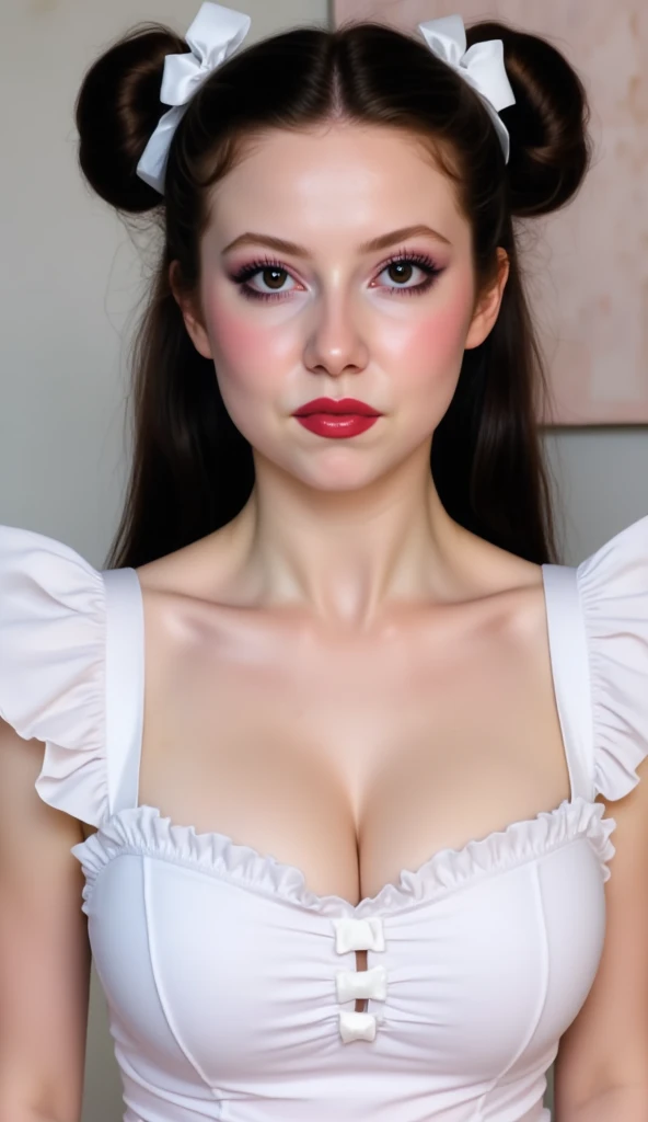 (Old Lady:1.7), Transparent transparency, (Light Green Chubby Strapless Dress), adorable, 1 girl, (face to face), 10 years old, baby face, happy, medium body portrait, (face details: 1), (eye details:1), ((big breasts)). wearing transparent transparency long shirt, .. Cute posed. proportional body. Ultra High Res. realistic: 1.4, UHD, poke a bun Hairstyle , lace "Top CG, the highest picture quality, masterpiece, delicate and delicate Bishōjo, ((185cm beautiful woman)), (tall and tall), Imperial sister, Queen temperament, white skin, exposed chest, long legs, perfect facial features, bright eyes, red lips, beautiful and cold, (big breaks) ）, delicate luminous eyes, exposed navel clothes, red leather clothes, tight leather clothes, 4k picture quality, Cosmo Lady, modern city, realistic portraits,reality,photo,1girl,,ULTRA HUGE BREASTS: 1.2, ((BIG BREASTS: 1.2), naked