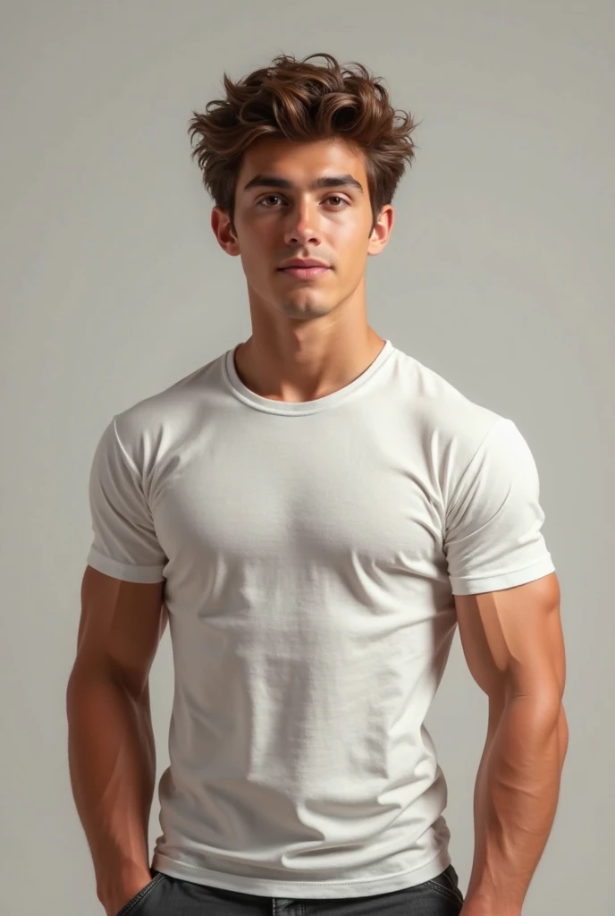 a picture, a handsome, 8k full body portrait of a man, Move ki, disheveled long hair, musculature, Detailed muscular physique, a picture, (masterpiece, top-quality, top-quality, Official art), Large and dynamic movements, Make a high side kick, Photorealistic depiction,20yr old, Toned waist, long limbs, bare-legged, White Karate Uniform, White Hand Belt, White karate pants, Accurate depiction of details, Perfect skeleton, Look straight at your audience, sharp gaze