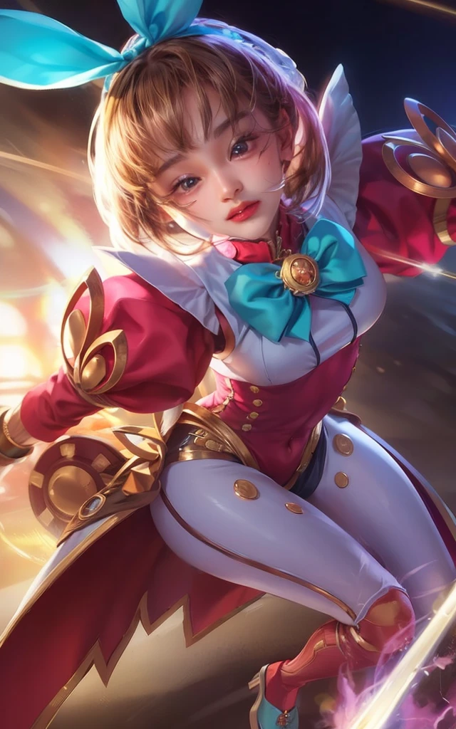 a close up of a woman in a red and blue outfit, orianna, portrait knights of zodiac girl,