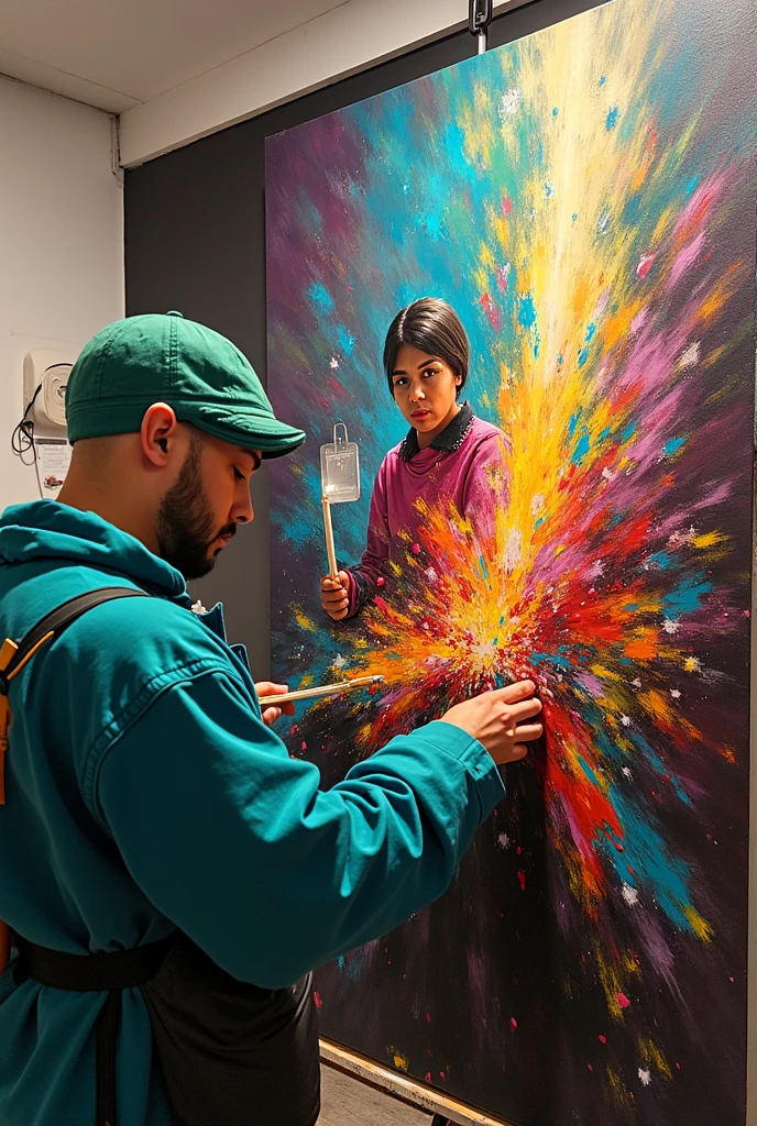 a man drawing a heart on the wall, man with a blue heart, conceptual art of donation, conceptual art, illustration based on Norman Rockwell, detailed realistic portrait, extremely detailed, photorealistic, 8k, hyperdetailed, highly detailed, dramatic lighting, dramatic shadows, dynamic composition, vibrant colors, warm color palette, expressive brushwork, oil painting, acrylic painting, impressionist style, digital art, digital painting