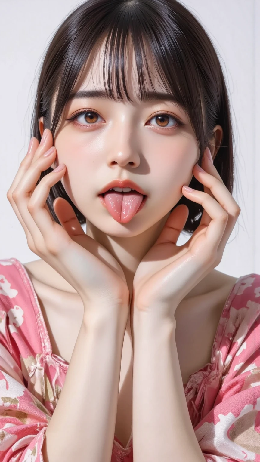 bird’s-eye view、She is eating a big corn dog、Japanese 、((White drool)), (((White drool))), ((Mouth open))、(Wet with water)、(Flat Chest)、(10 talents)、Fashion Trendy, Beautiful and attractive beautiful girl、A sweet and charming Chinese girl、10 talents、Delicate and sexy collarbone、Attractive oval face、double eyelid、Smart peach blossom eyes、Pink lips、Small Nose、Bare shoulders、Ultra high definition、Super detailed、Fresh and striking