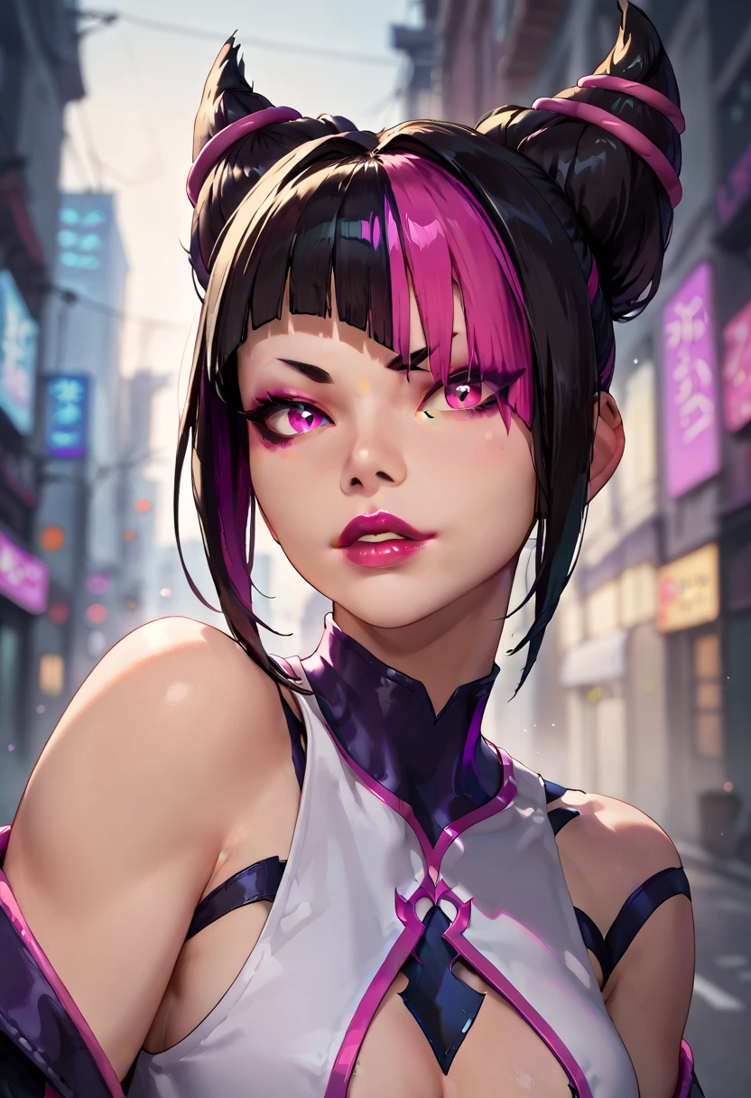 Close up of person with tattoo on wall, Vibrant rossdraws animation, urban girl art, Inspired by Rosedraux, Mohbar and Malone, cyberpunk art style, rossdraws vibrant pastel, Luis Van Barlee and Rossdraws, Cyberpunk pattern color, cartoon art style, lecherous girl, Colorful, lively comic style, Cyberpunk Anime Girl
