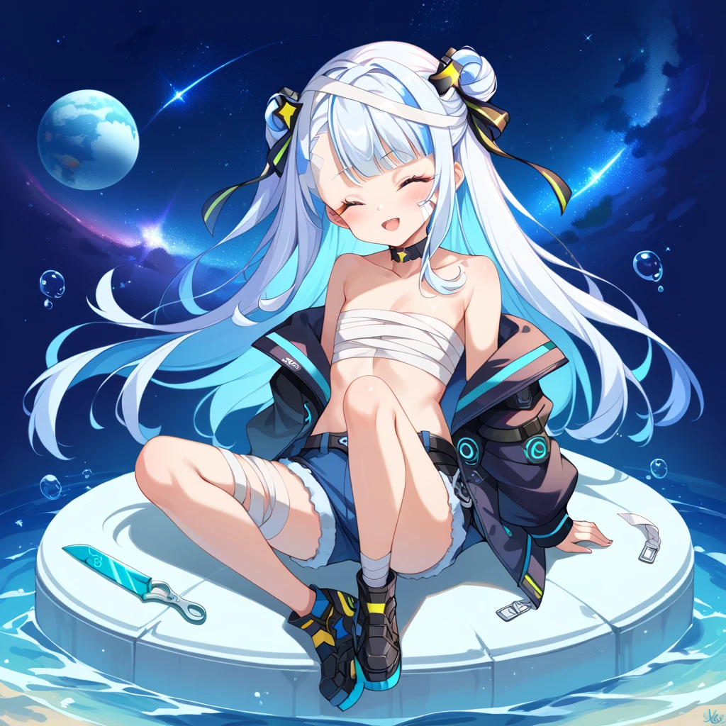 [(Transparent background:1.5)::5],(((masterpiece))),(((best quality))),(((extremely detailed))),illustration, 1 cat girl,solo,mysterious,vivid color,shiny, underwater transparent sealed hemispherical glass dome, white hair,red eyes, full body,barefoot,long hair tranquil nature, koi,Underwater, Dome,close up,Dynamic actions,Lens perspective,(((Box composition))),sit cross-legged and lean against the bookshel,((nipples)),