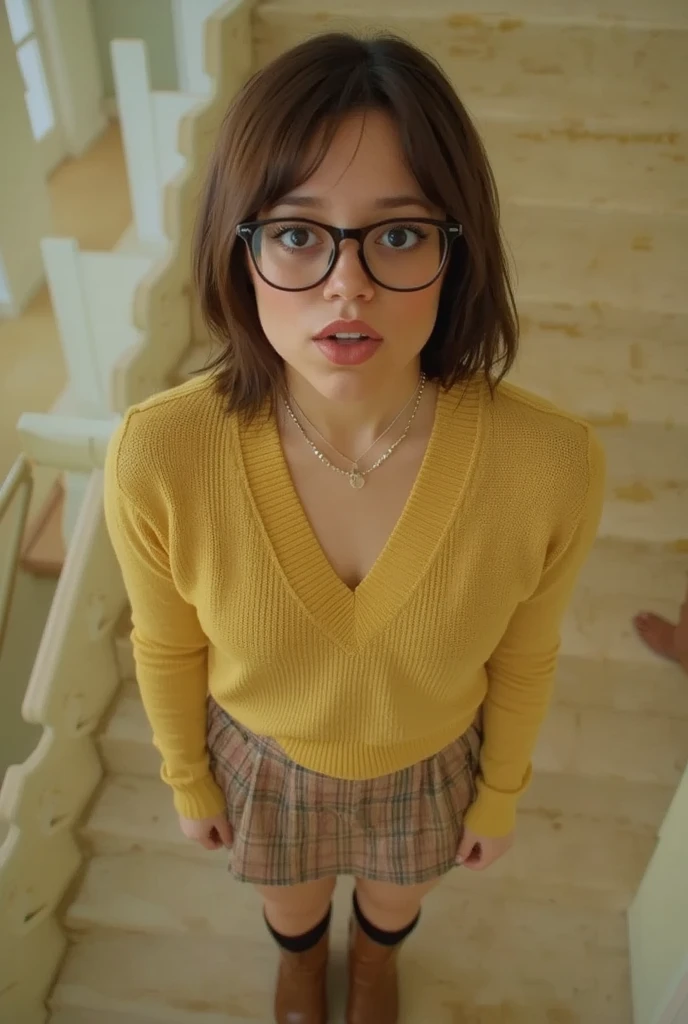score_9, score_8_up, score_7_up, score_6_up, rating_questionable, 1girl, teacher, full lips, big clear eyes, brown eyes, brown hair, bobcut hair, white sleeve turtleneck, black pencil skirt, glasses, black stockings, big breasts, classroom, sex, (pov:1.4), on back, lying, pussy, nipples, (motion lines:1.2), rough sex, from above, looking at viewer, (motion blur:1.2)