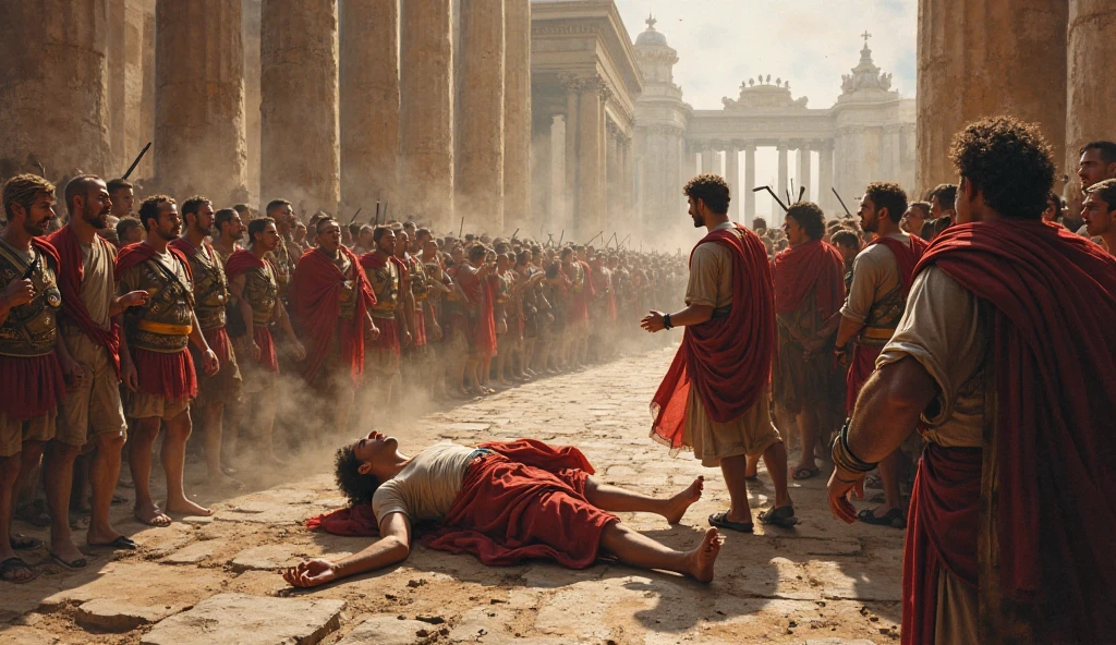 Create a Spoliarium in Sketch cartoon